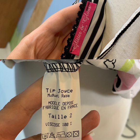 Glitter & Gloss Paris Graphic Halter Top size T2 - Picture 7 of 7